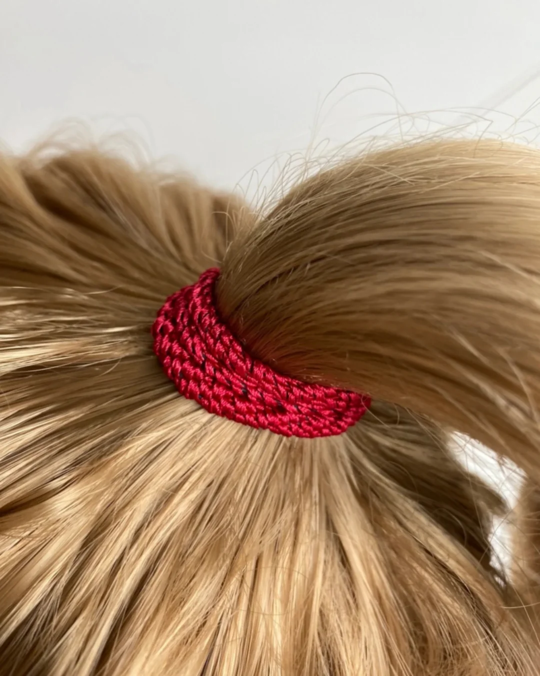 Kknekki Hair Tie | Slim Plain | Red - Image 2