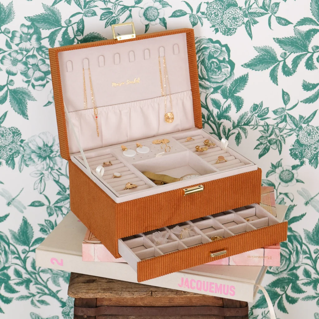 Large Jewellery Box | Denise | Corduroy | Maison Scarlett - Image 10
