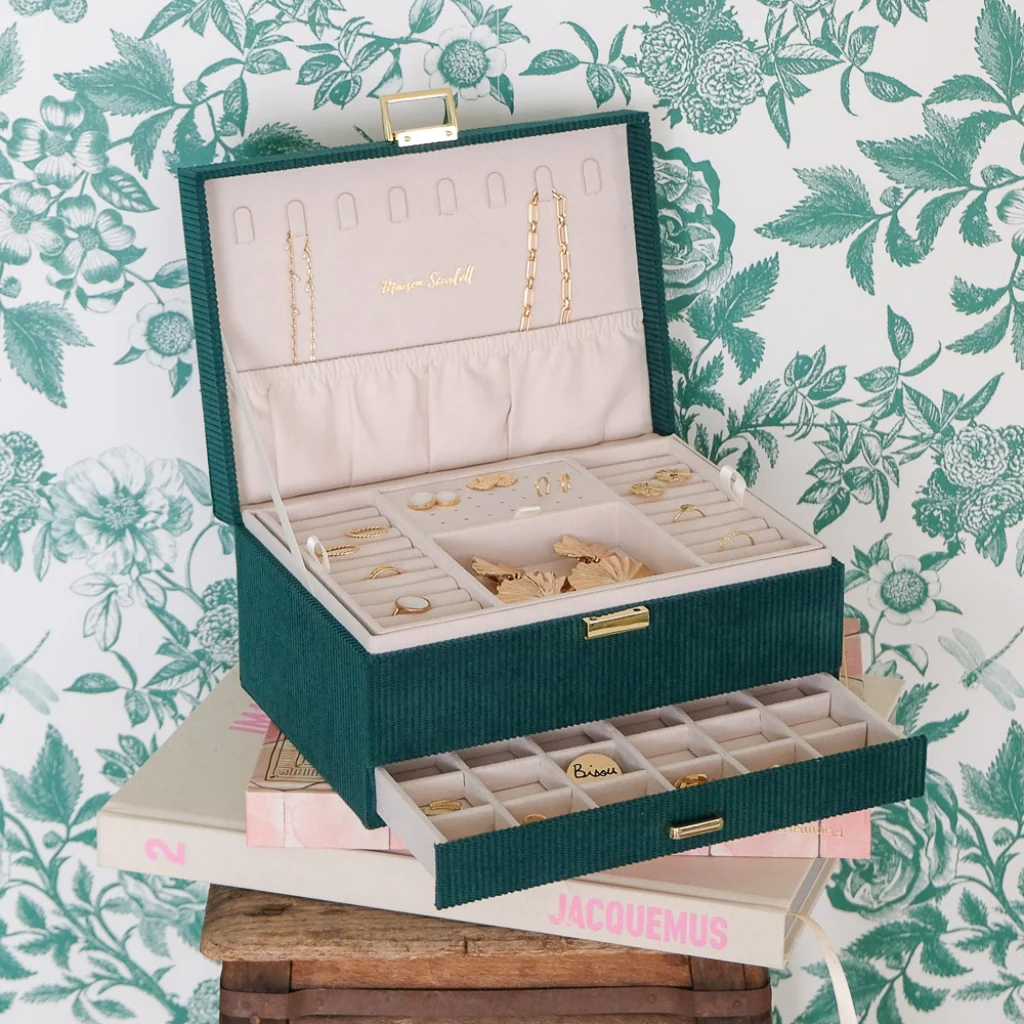 Large Jewellery Box | Denise | Corduroy | Maison Scarlett - Image 2