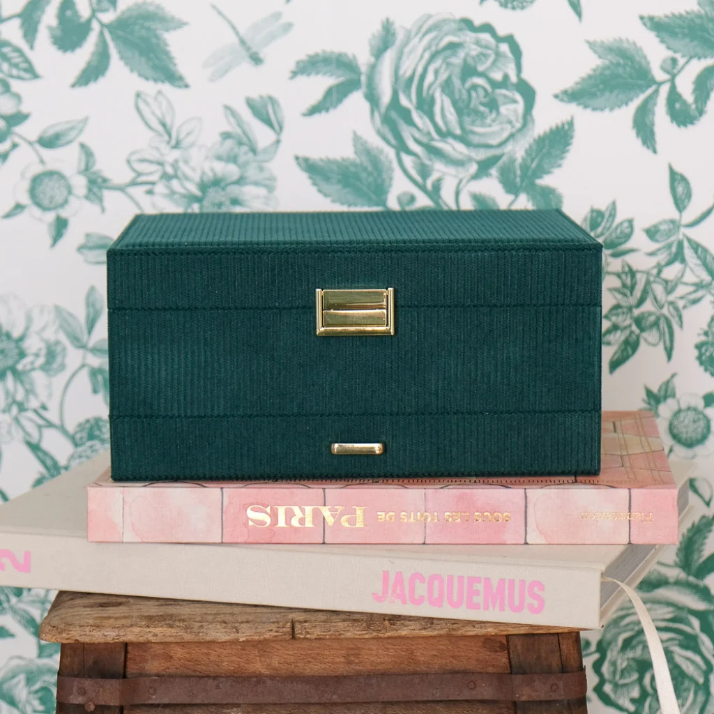 Large Jewellery Box | Denise | Corduroy | Maison Scarlett - Image 3