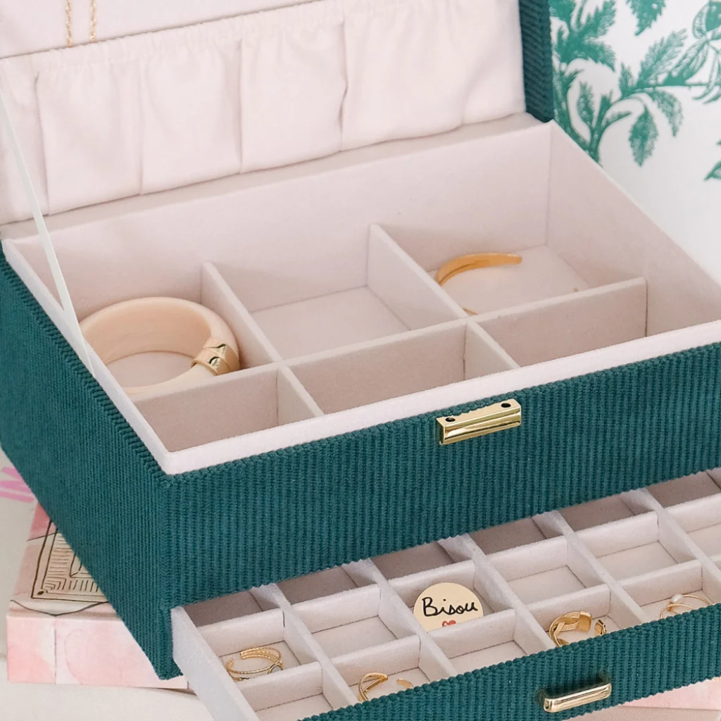 Large Jewellery Box | Denise | Corduroy | Maison Scarlett - Image 4