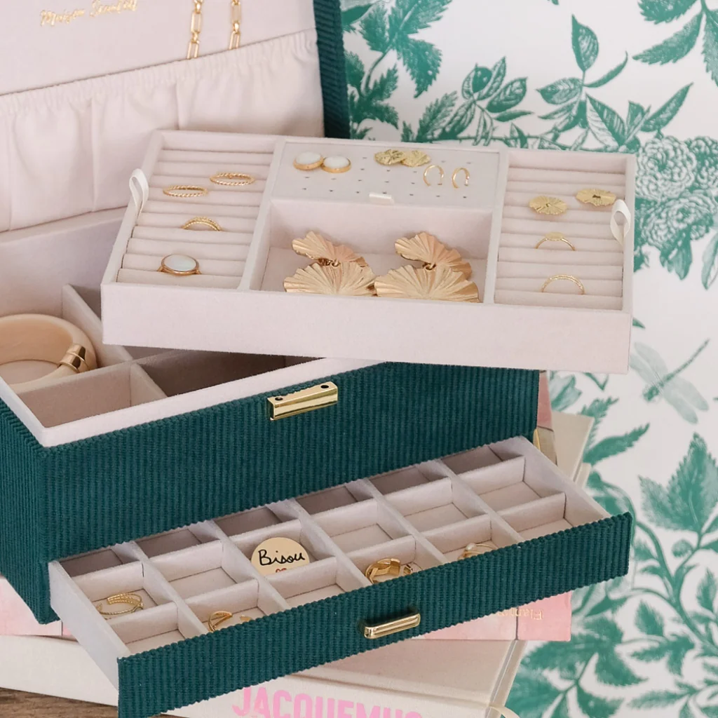 Large Jewellery Box | Denise | Corduroy | Maison Scarlett - Image 6