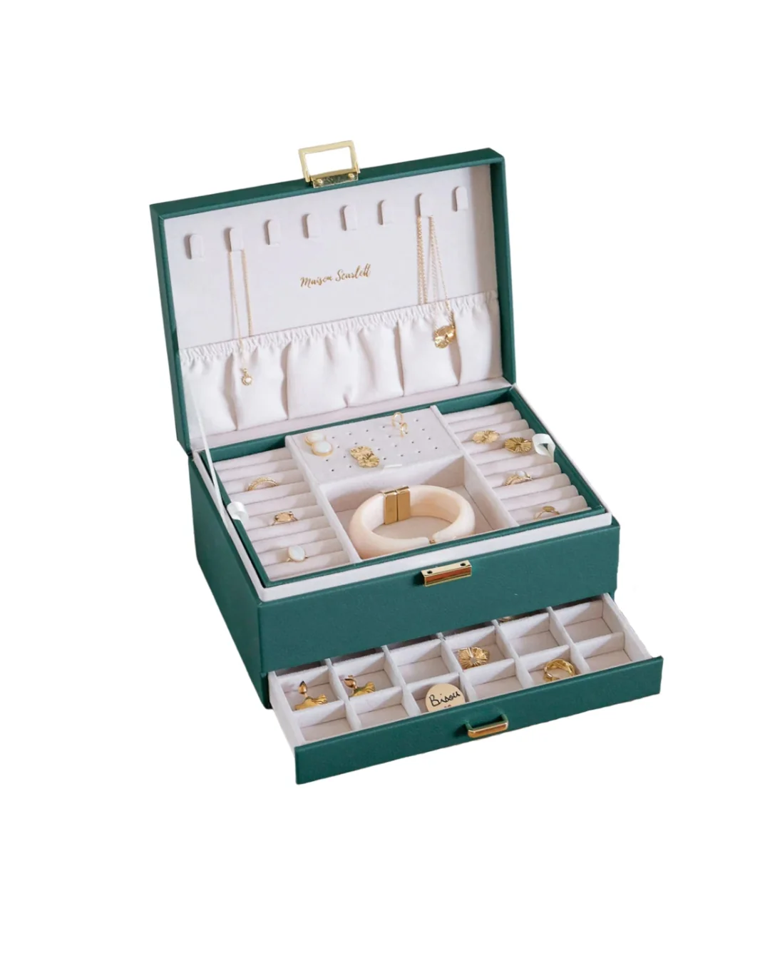 Large Jewellery Box | Denise | Faux Leather | Maison Scarlett