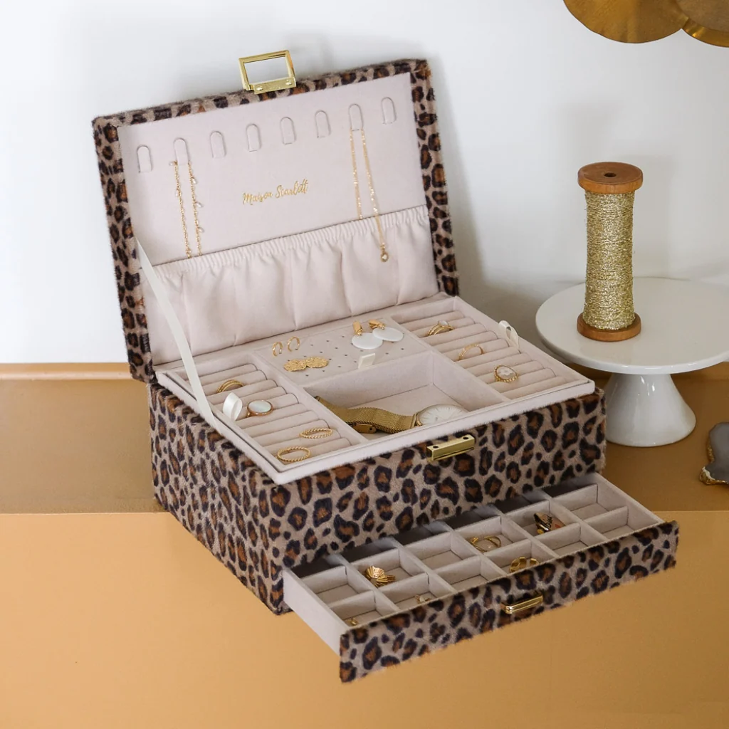 Large Jewellery Box | Denise | Leopard | Maison Scarlett - Image 3