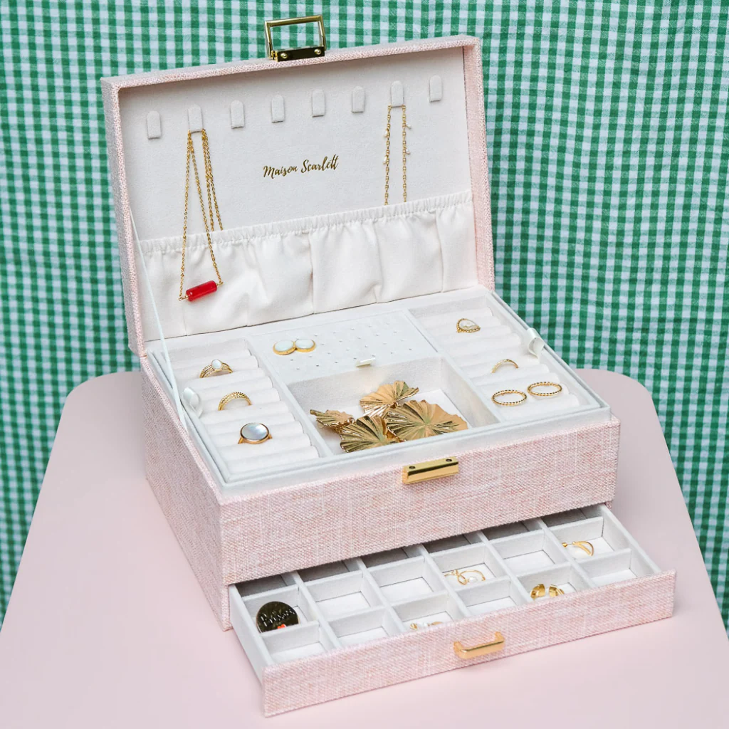 Large Jewellery Box | Denise | Linen | Maison Scarlett - Image 10
