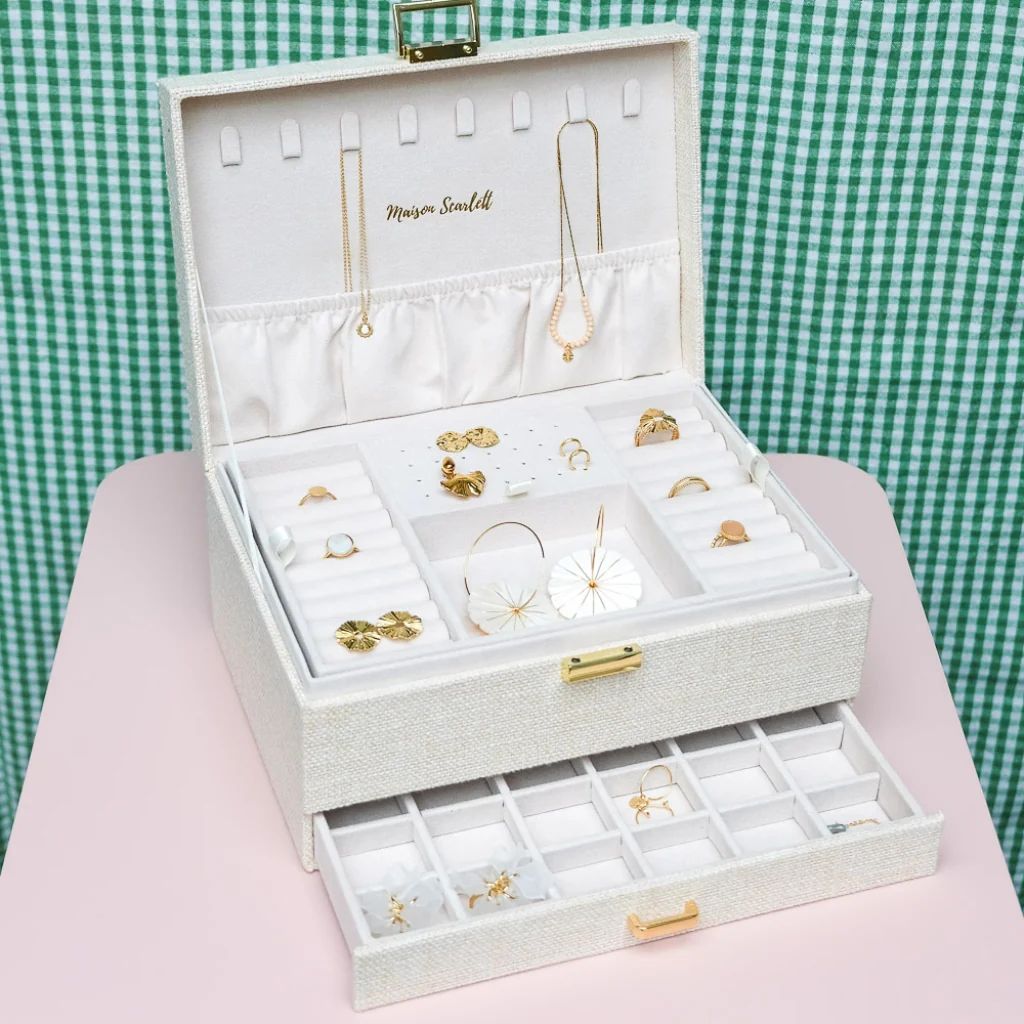Large Jewellery Box | Denise | Linen | Maison Scarlett - Image 7