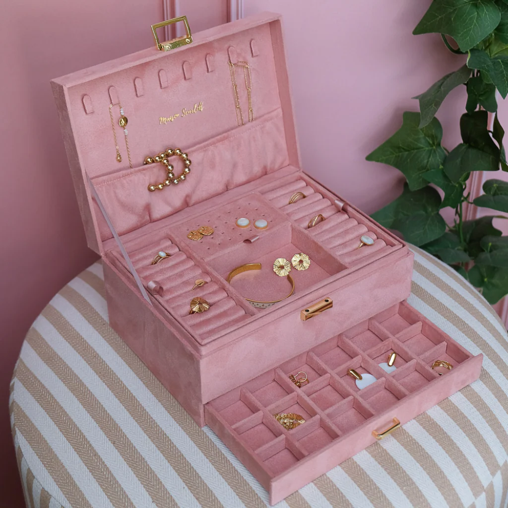 Large Jewellery Box | Denise | Velvet | Maison Scarlett - Image 10