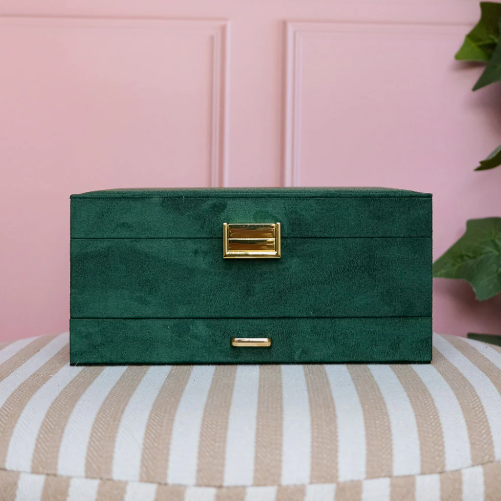 Large Jewellery Box | Denise | Velvet | Maison Scarlett - Image 2