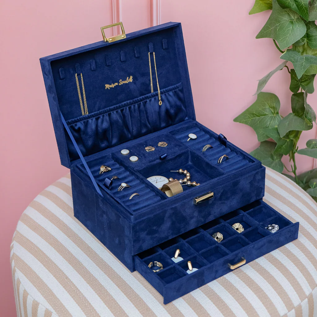 Large Jewellery Box | Denise | Velvet | Maison Scarlett - Image 8