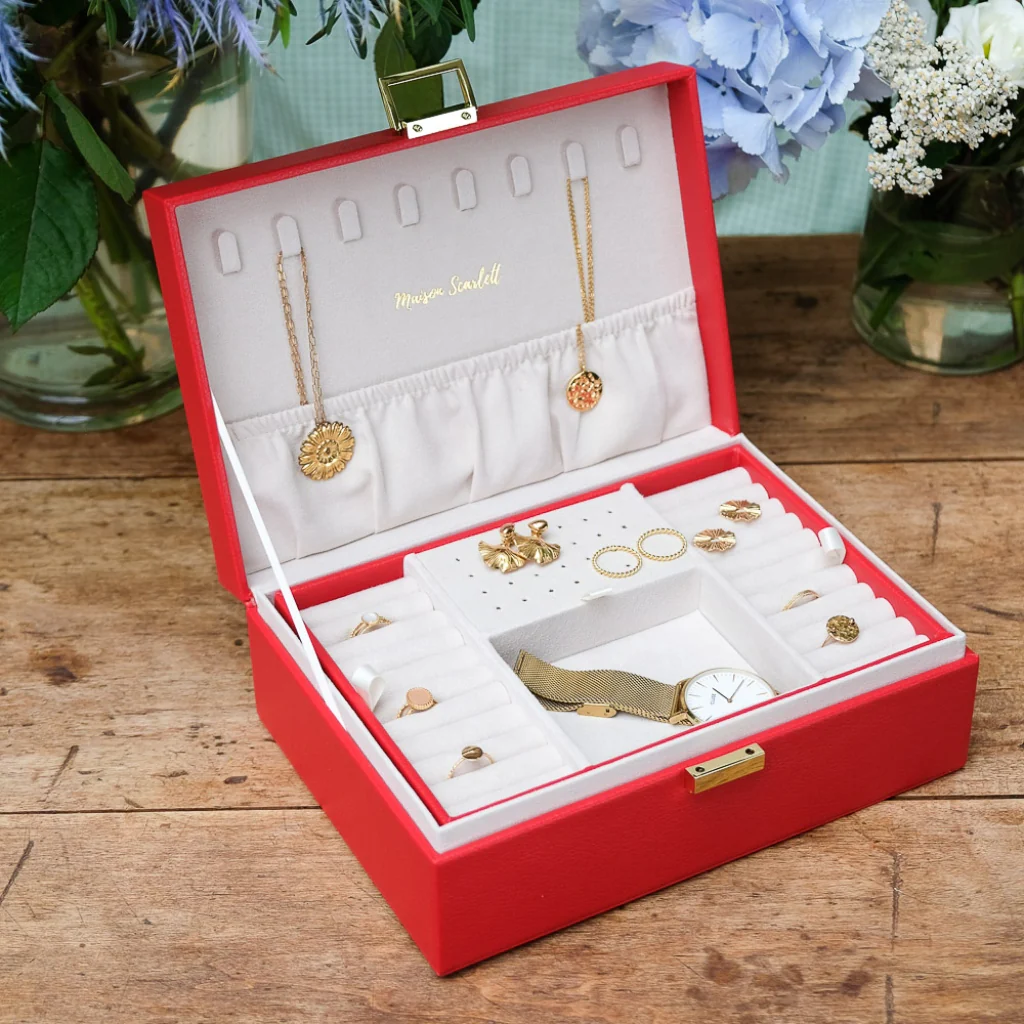 Large Rectangle Jewellery Box | Louise | Faux Leather | Maison Scarlett - Image 7
