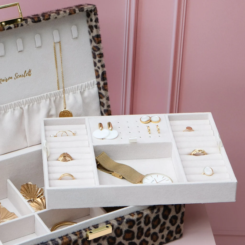 Large Rectangle Jewellery Box | Louise | Leopard | Maison Scarlett - Image 4