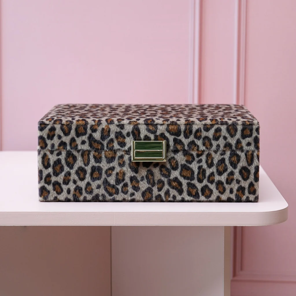 Large Rectangle Jewellery Box | Louise | Leopard | Maison Scarlett - Image 5