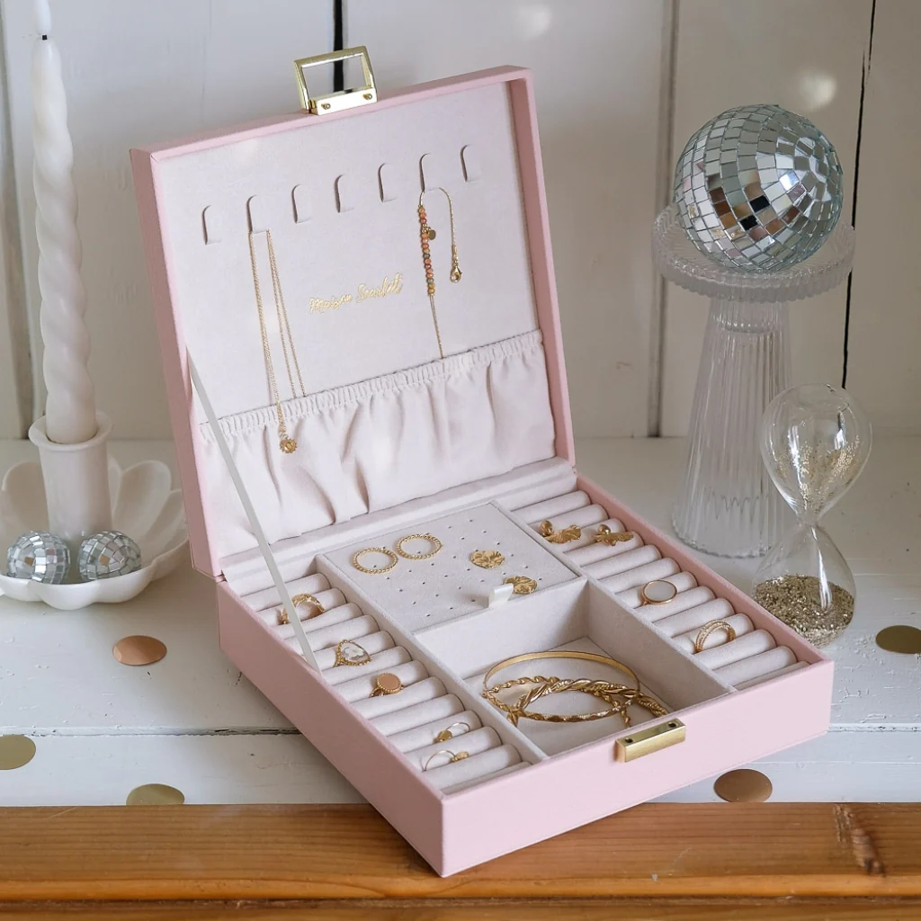 Large Square Jewellery Box | Anne | Faux Leather | Maison Scarlett - Image 4