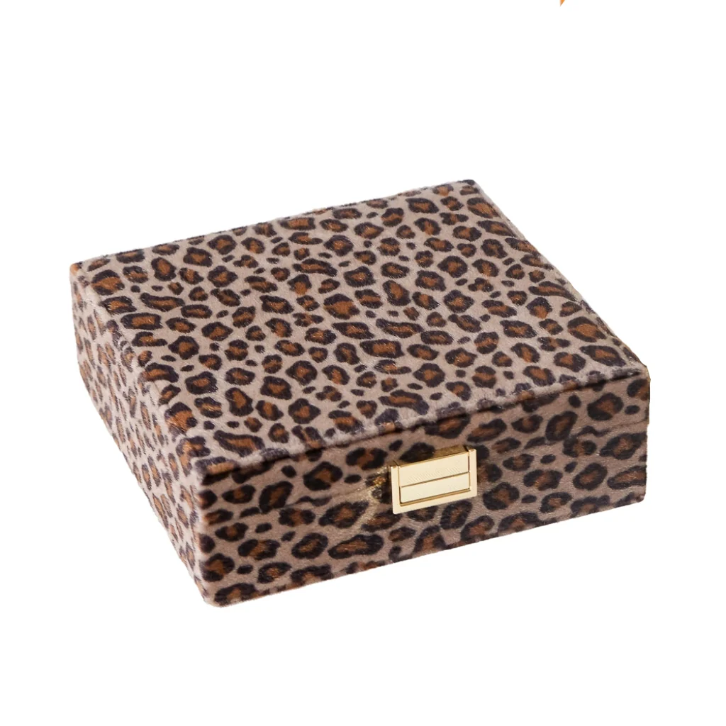Large Square Jewellery Box | Anne | Leopard | Maison Scarlett