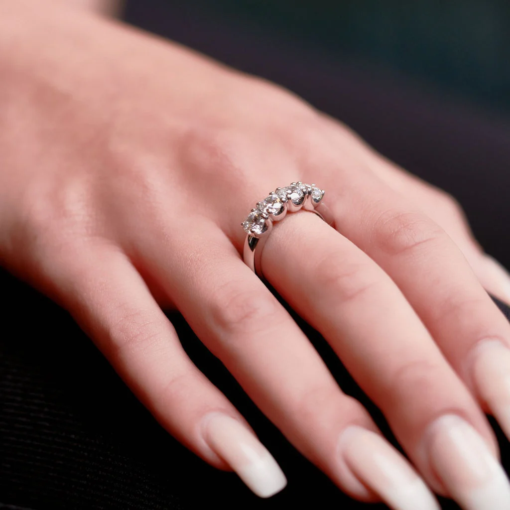 Sterling Silver Five Stone Ring | Mandra - Image 2