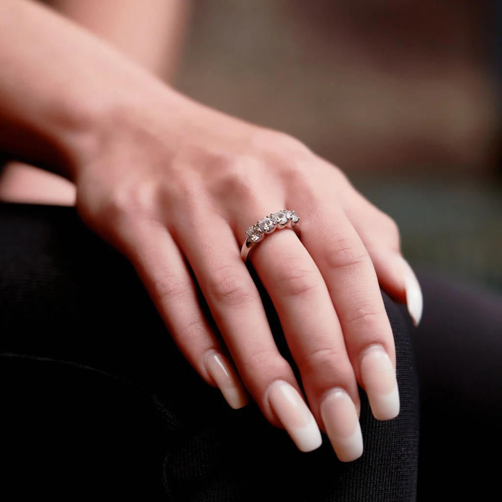 Sterling Silver Five Stone Ring | Mandra - Image 3