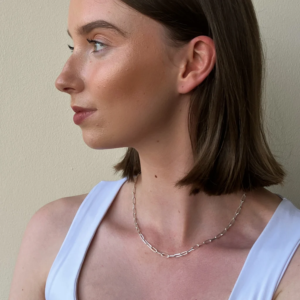 Sterling Silver Chunky Paperclip Chain Necklace | Meala - Image 5