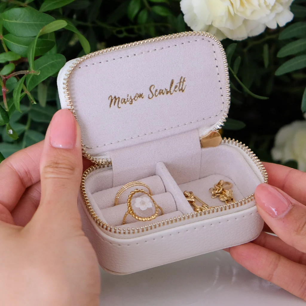 Mini Jewellery Travel Case | Marie | Faux Leather | Maison Scarlett - Image 14