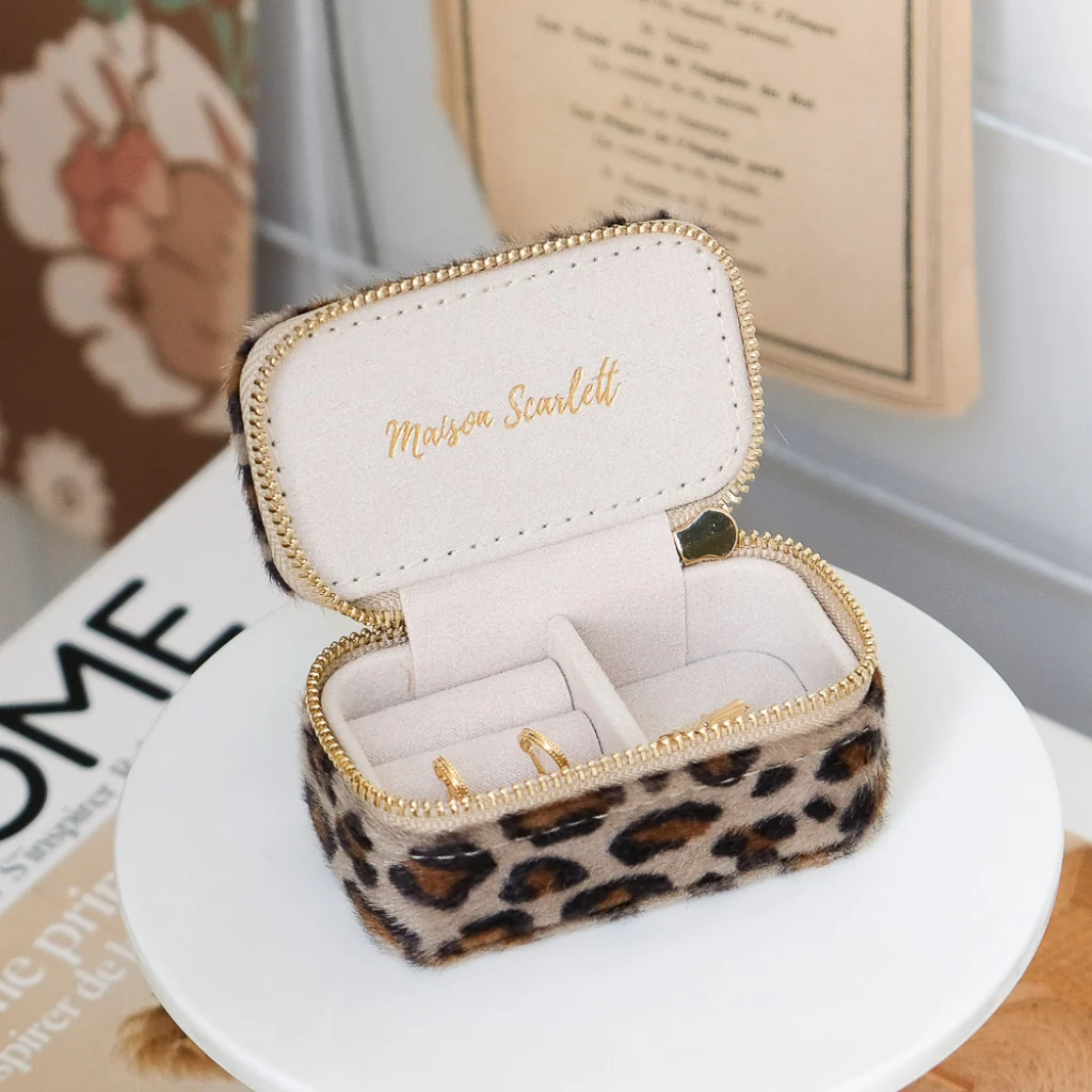Mini Jewellery Travel Case | Marie | Leopard | Maison Scarlett - Image 2
