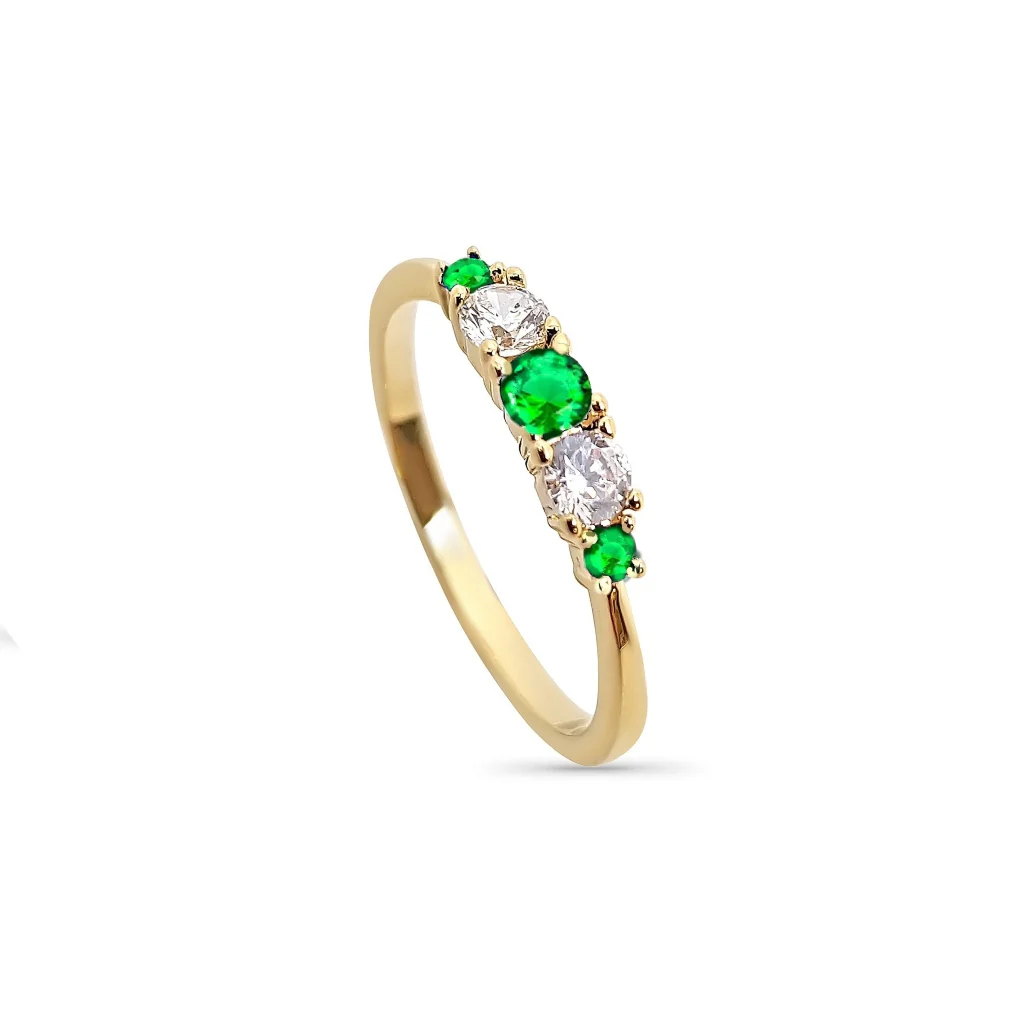 18ct Gold Plated Five Stone Ring | Neale - Image 4