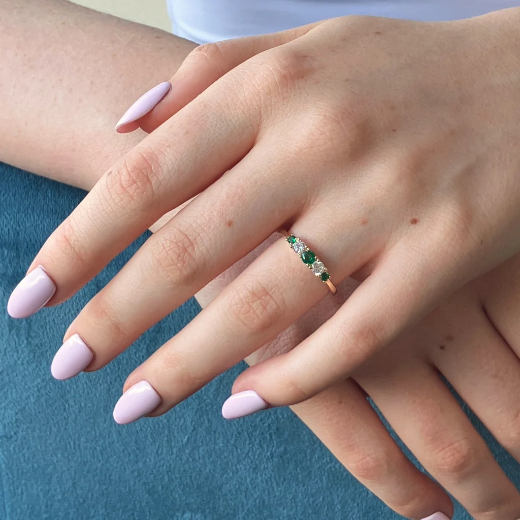 18ct Gold Plated Five Stone Ring | Neale - Image 5