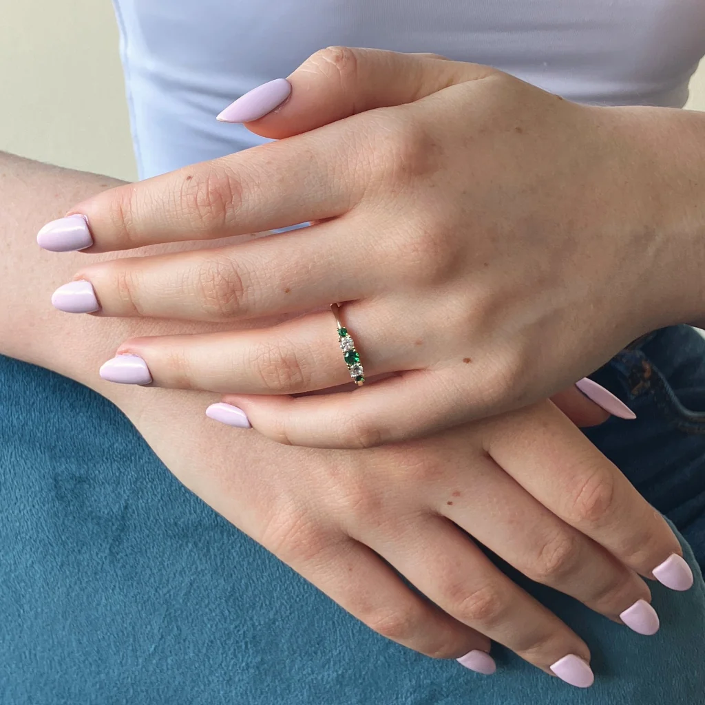 18ct Gold Plated Five Stone Ring | Neale - Image 6