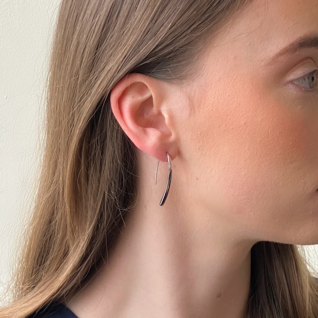 Sterling Silver Thread Dangle Earrings | Nicolet - Image 4