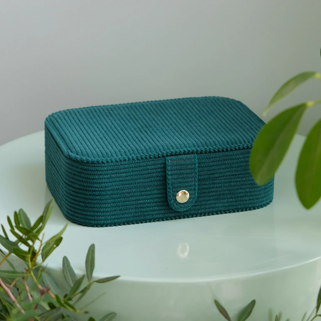 Rectangle Travel Jewellery Box | Brigitte | Corduroy | Maison Scarlett - Image 3