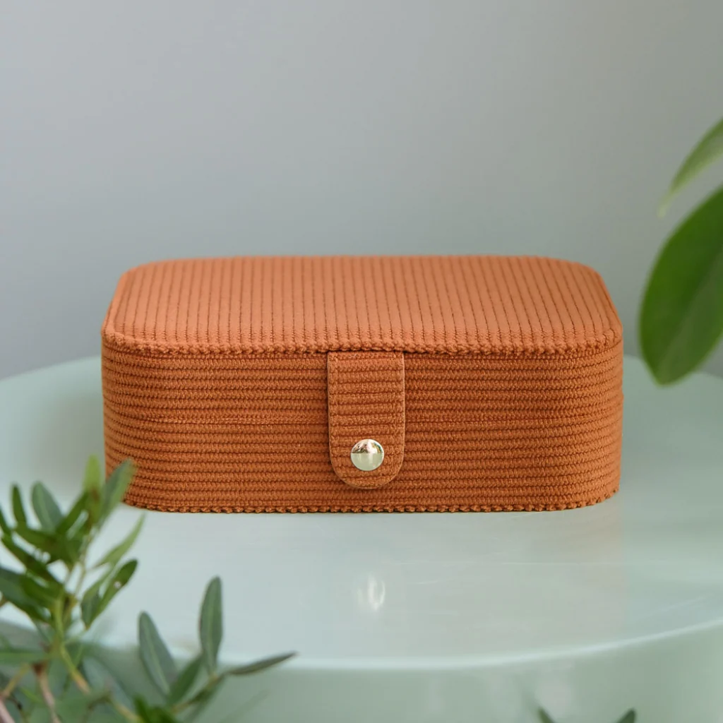 Rectangle Travel Jewellery Box | Brigitte | Corduroy | Maison Scarlett - Image 5