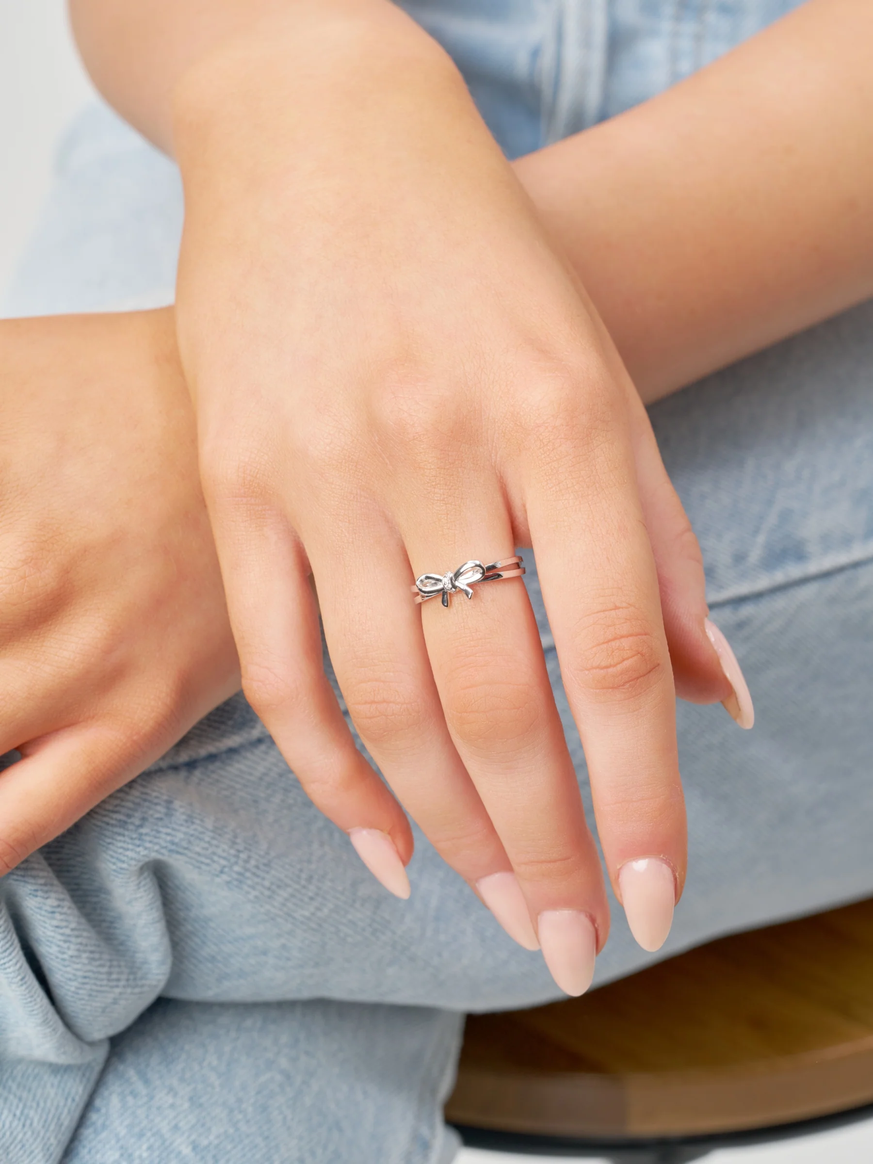 Sterling Silver Bow Ring | Mida - Image 2
