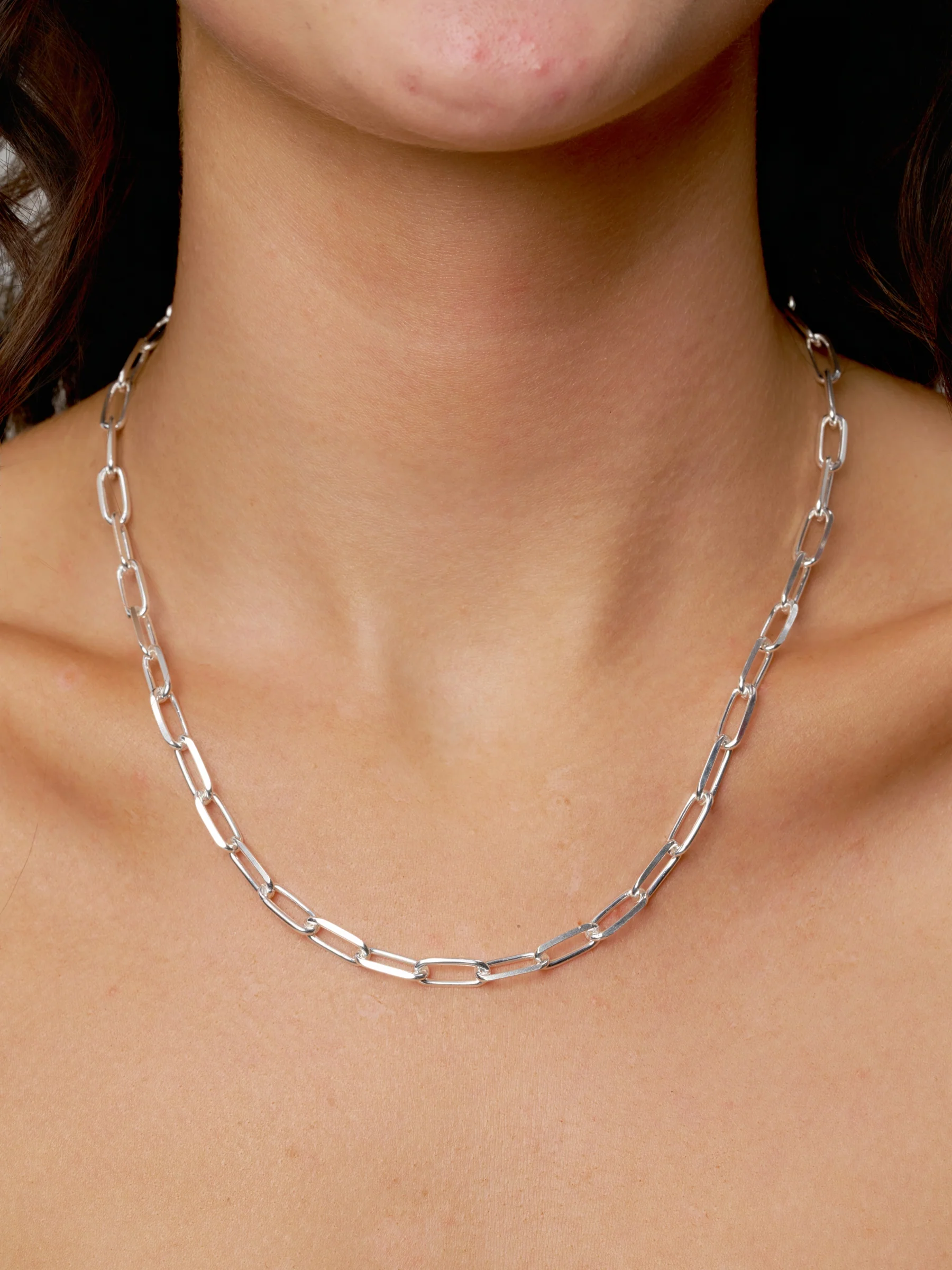 Sterling Silver Chunky Paperclip Necklace | Matea - Image 6