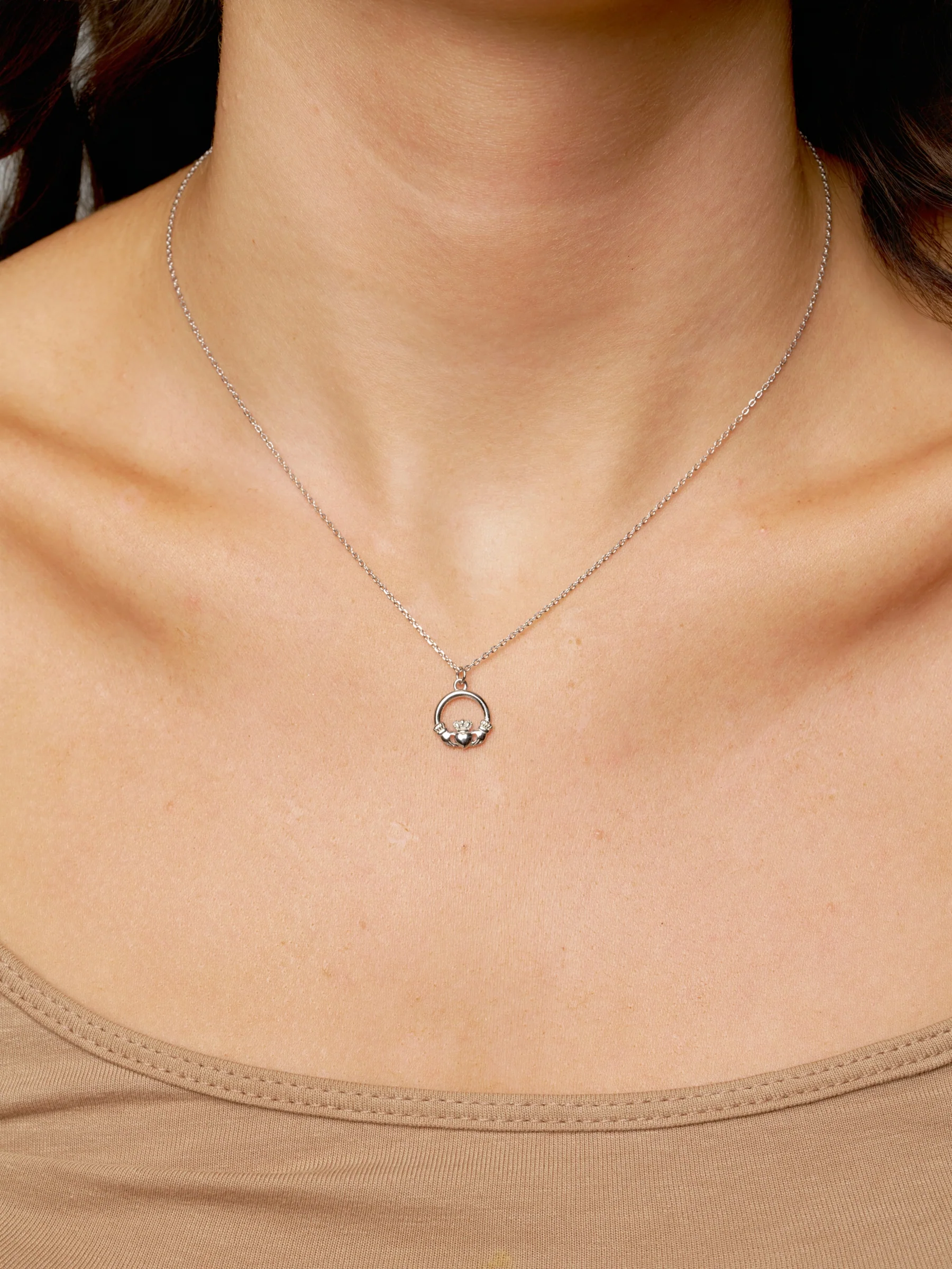 Sterling Silver Claddagh Necklace | Tara - Image 4