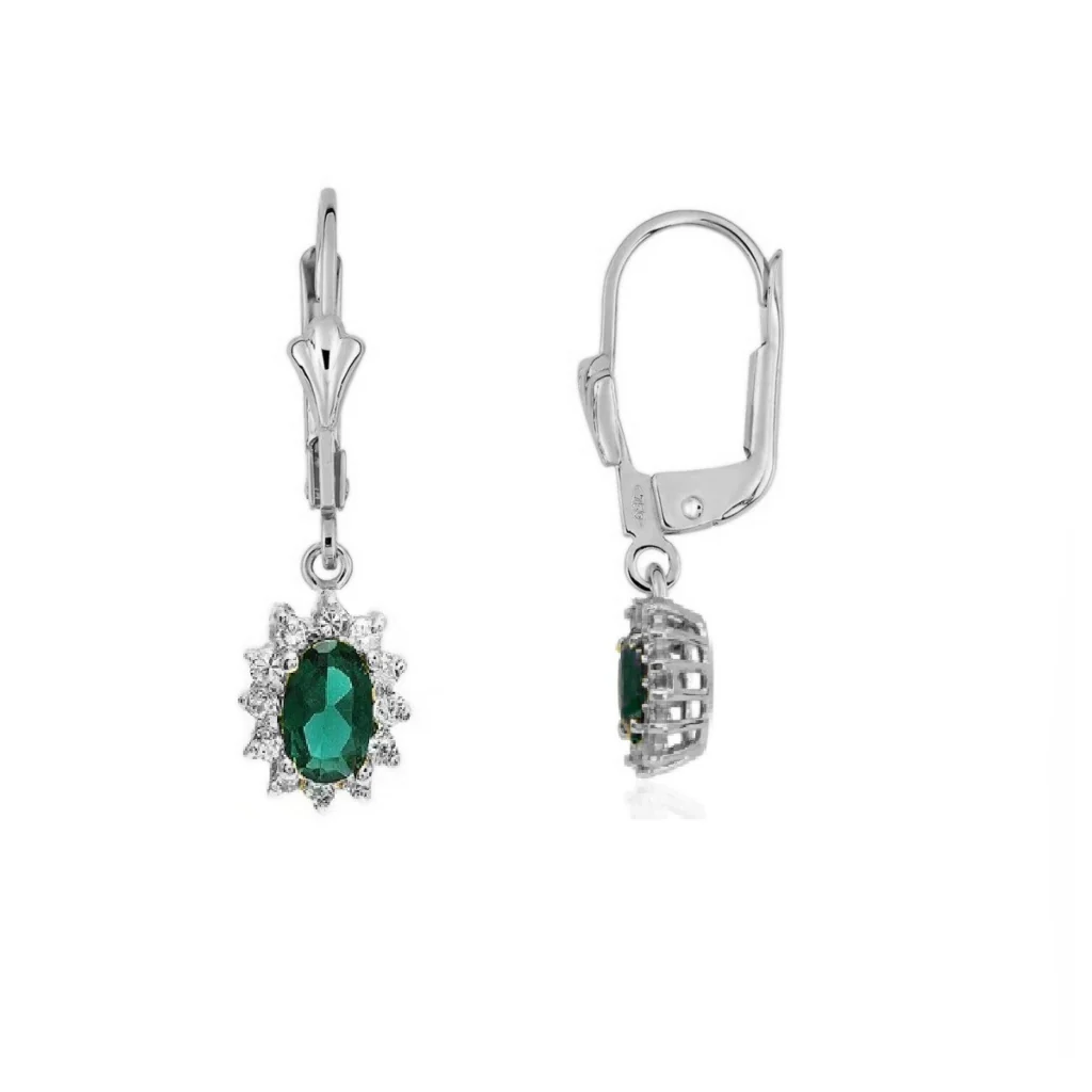 Sterling Silver Cluster Drop Earrings | Fleur - Image 4