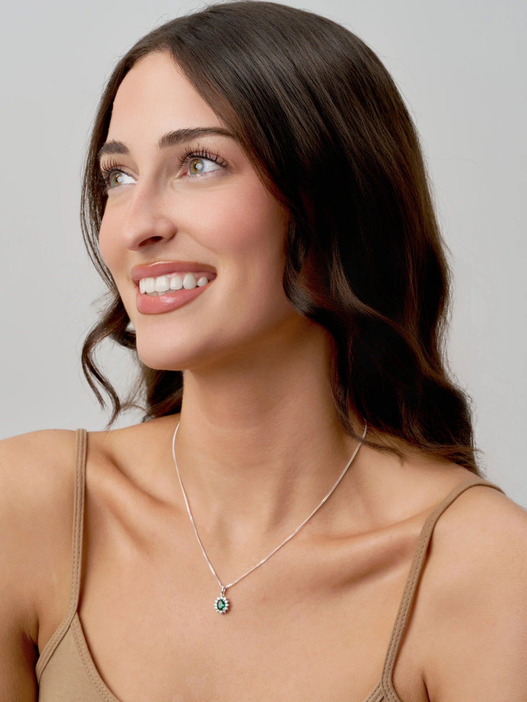 Sterling Silver Coloured Stone Cluster Pendant | Coole - Image 10