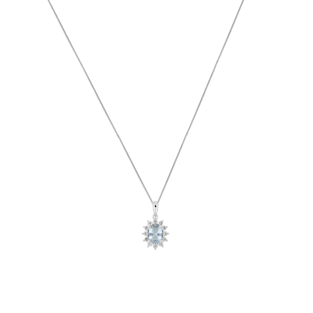 Sterling Silver Coloured Stone Cluster Pendant | Coole - Image 13
