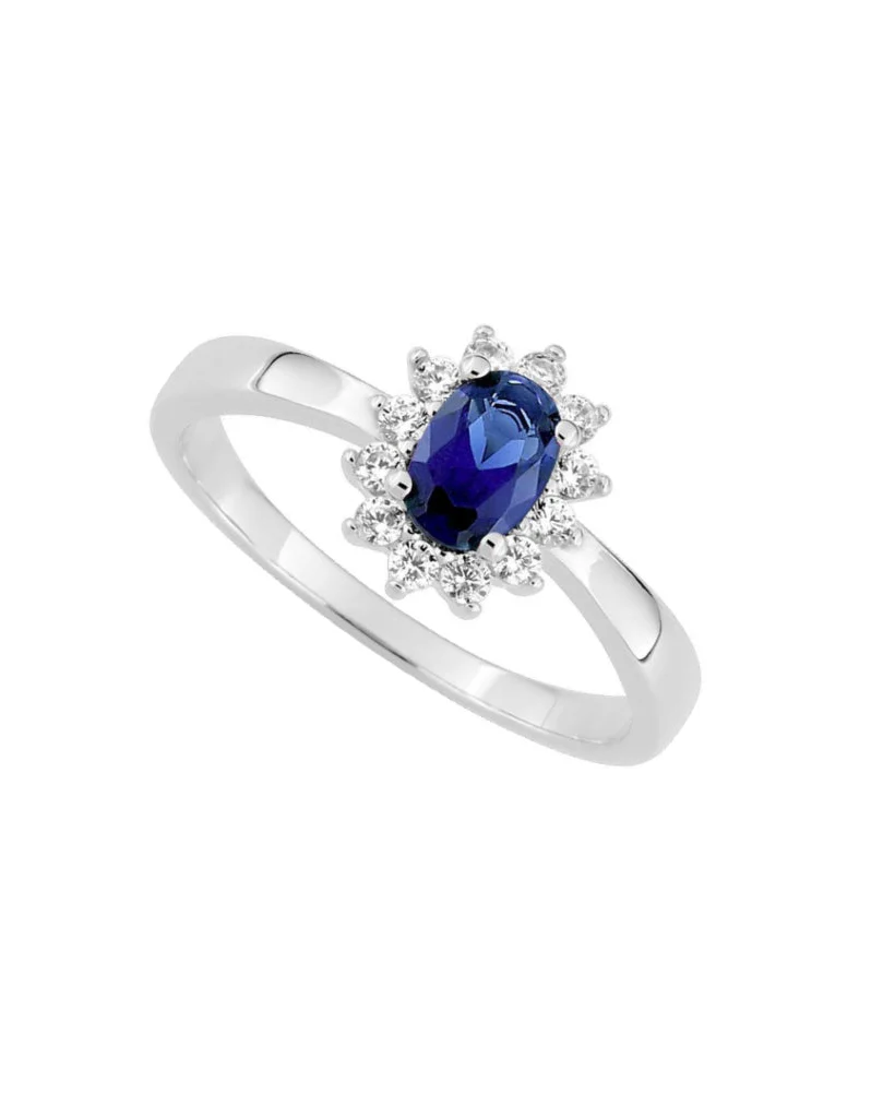Sterling Silver Coloured Stone Cluster Ring | Corinna