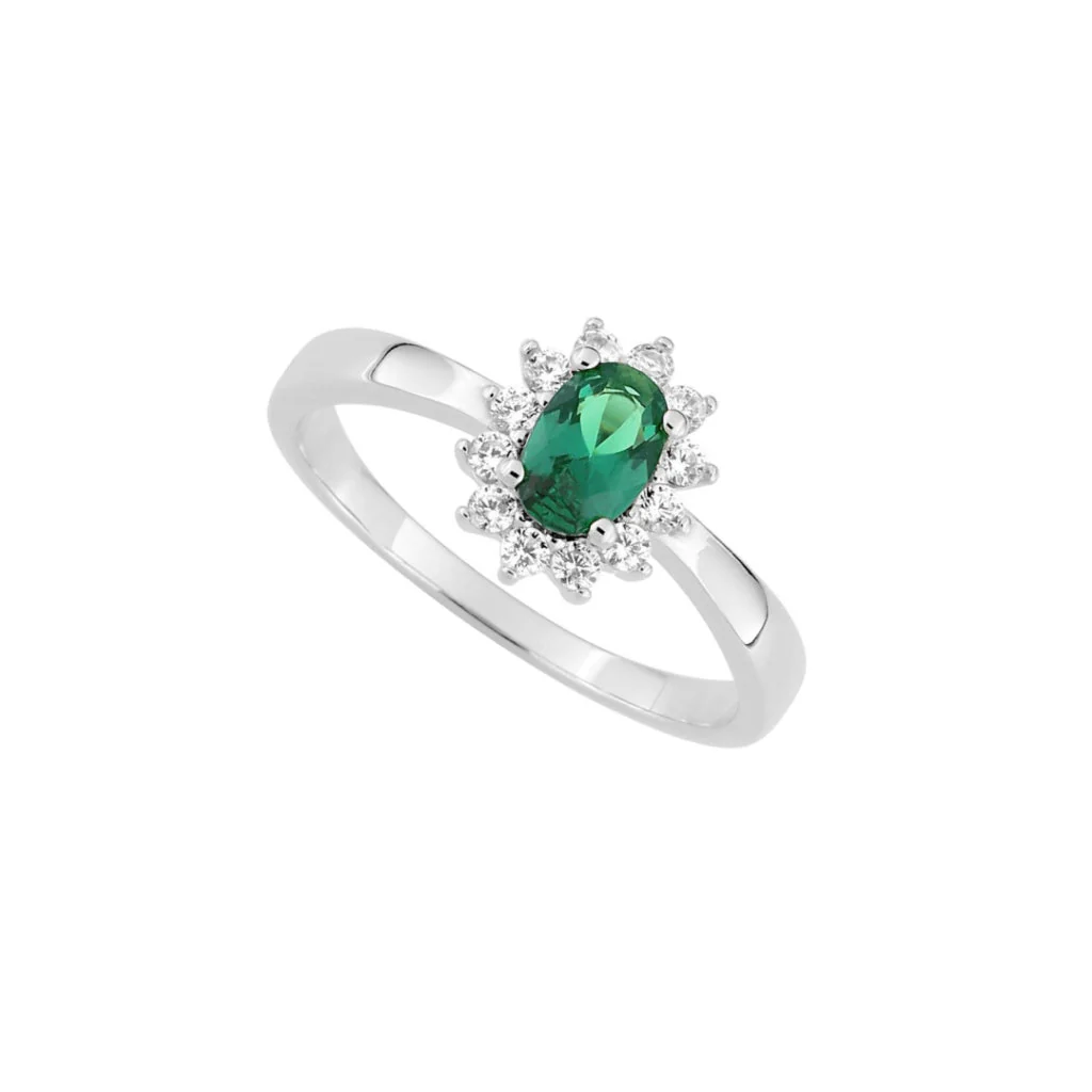 Sterling Silver Coloured Stone Cluster Ring | Corinna - Image 4