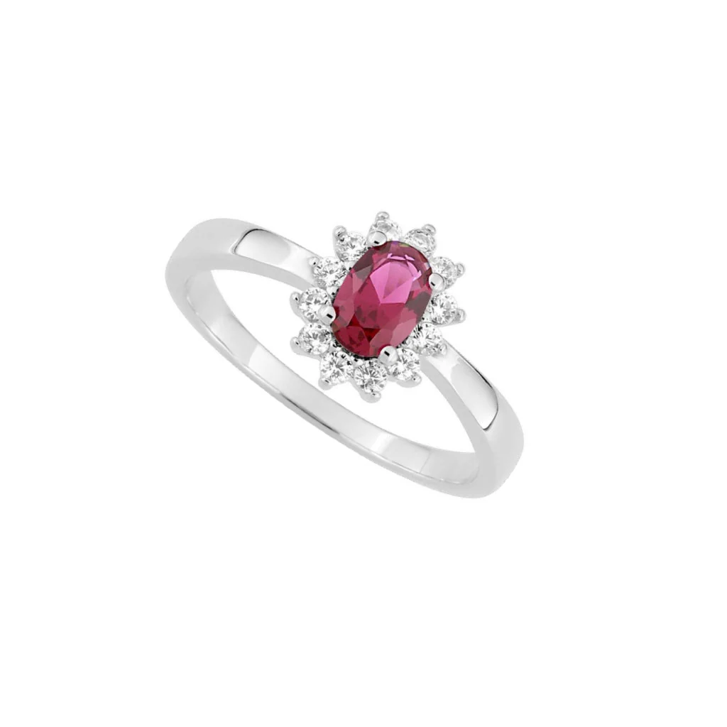 Sterling Silver Coloured Stone Cluster Ring | Corinna - Image 7