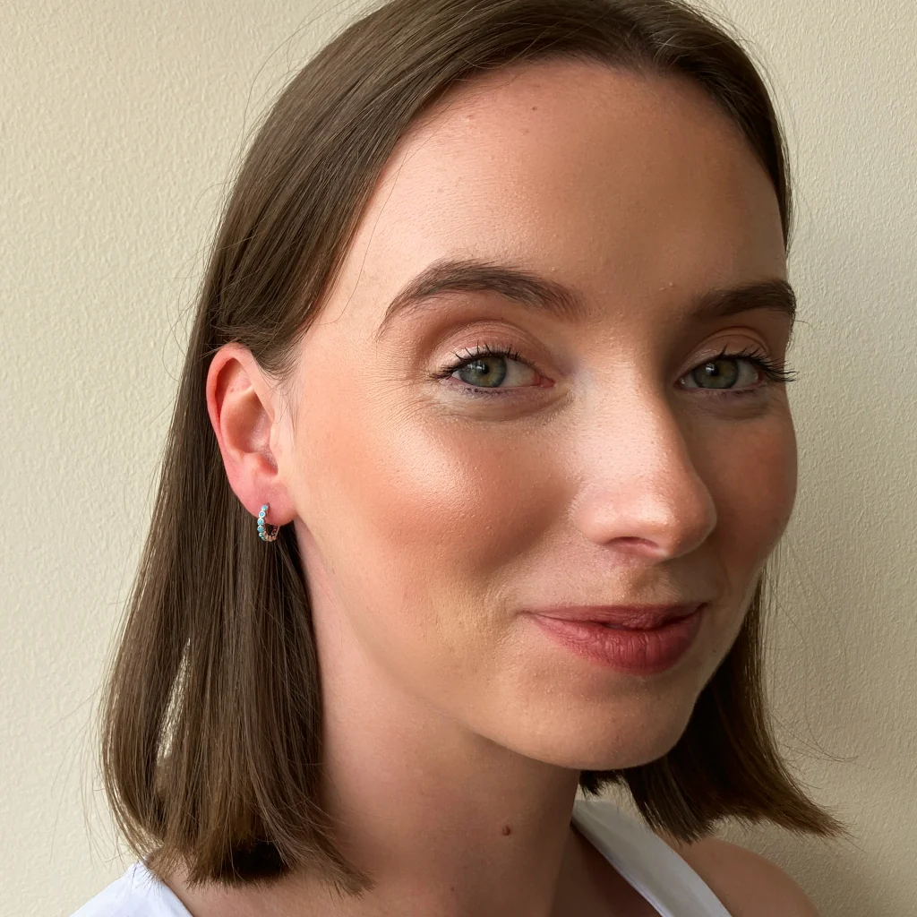 Sterling Silver Coloured Stone Huggie Hoop Earrings | Croix - Image 19