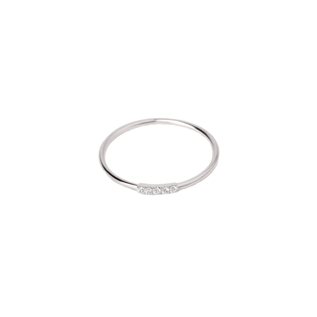 Sterling Silver Dainty Five Stone Ring | Lucie - Image 4