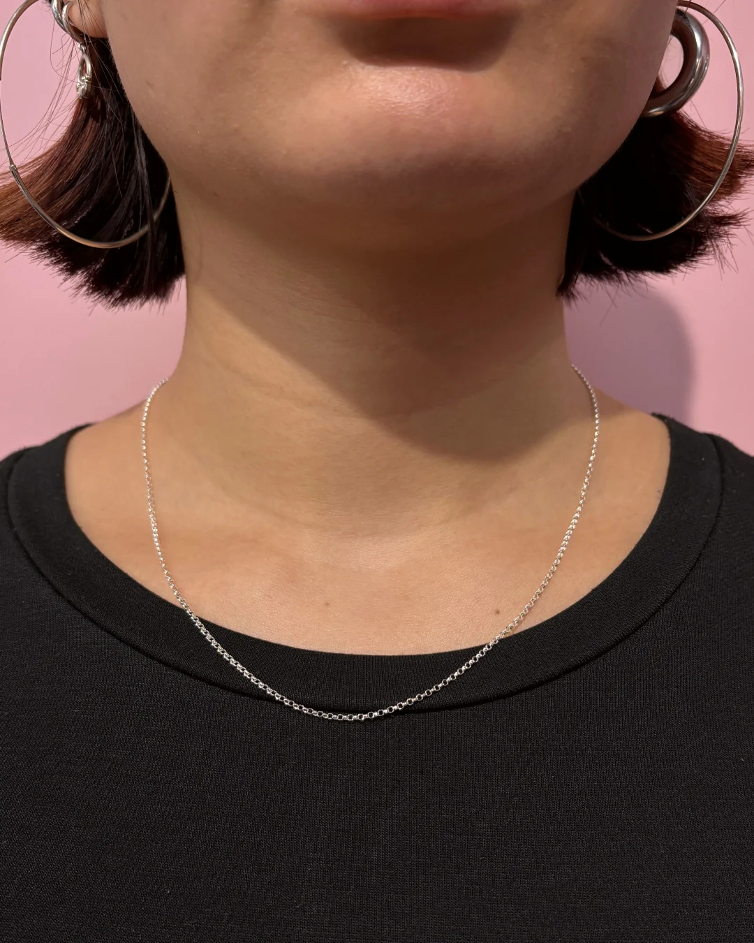Silver Delicate Belcher Chain Necklace | Padua - Image 5
