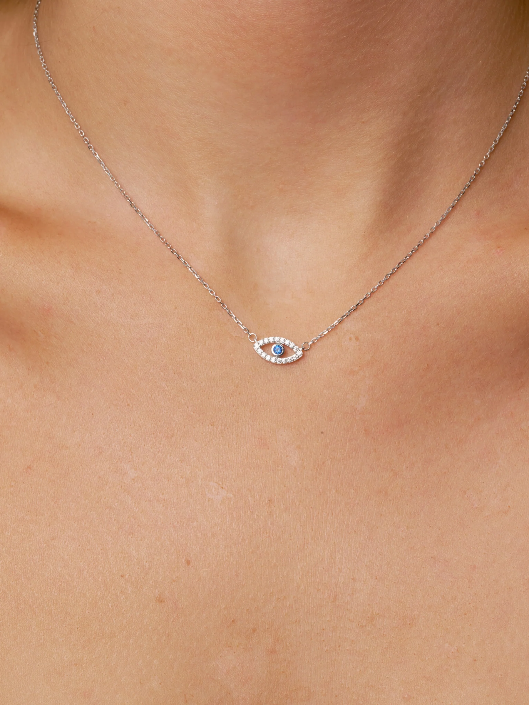 Sterling Silver Evil Eye Necklace | Elli - Image 4