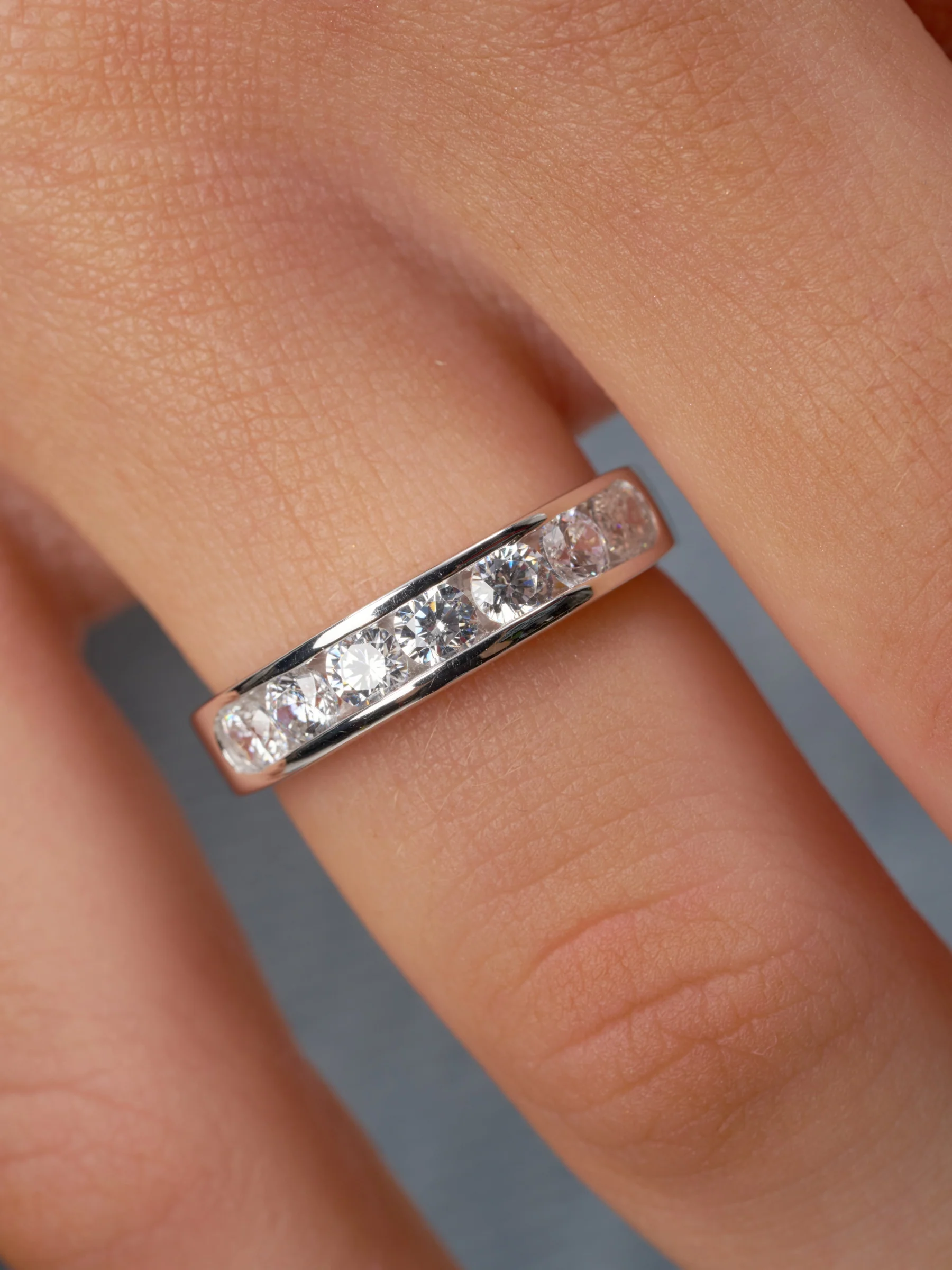 Sterling Silver Half Eternity Ring | Nali - Image 4