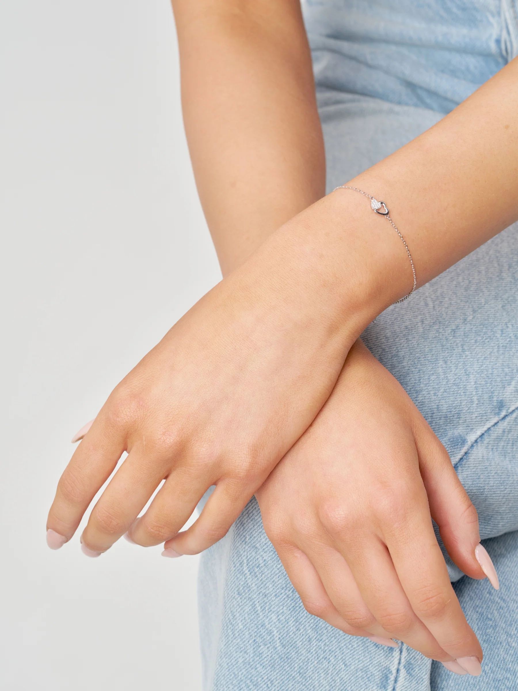 Sterling Silver Double Heart Bracelet | Effy - Image 3