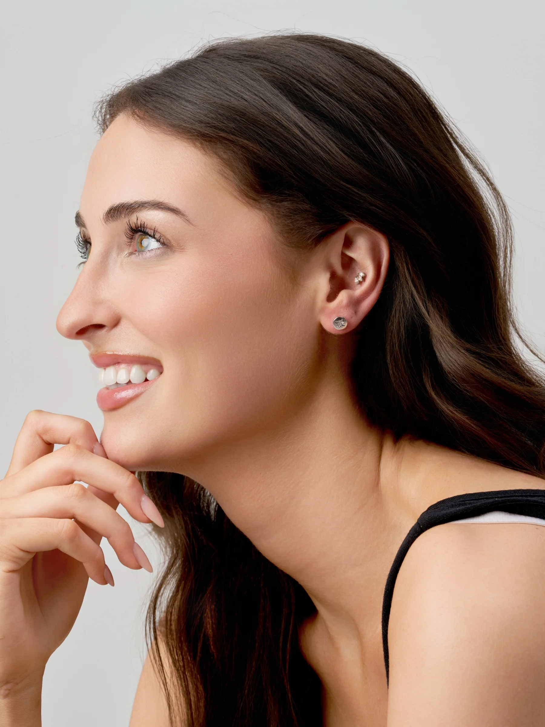 Sterling Silver North Star Stud Earrings | Auli - Image 4