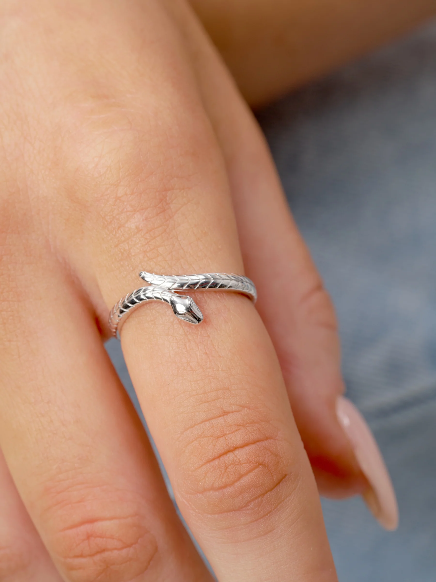 Sterling Silver Snake Ring | Sato - Image 3