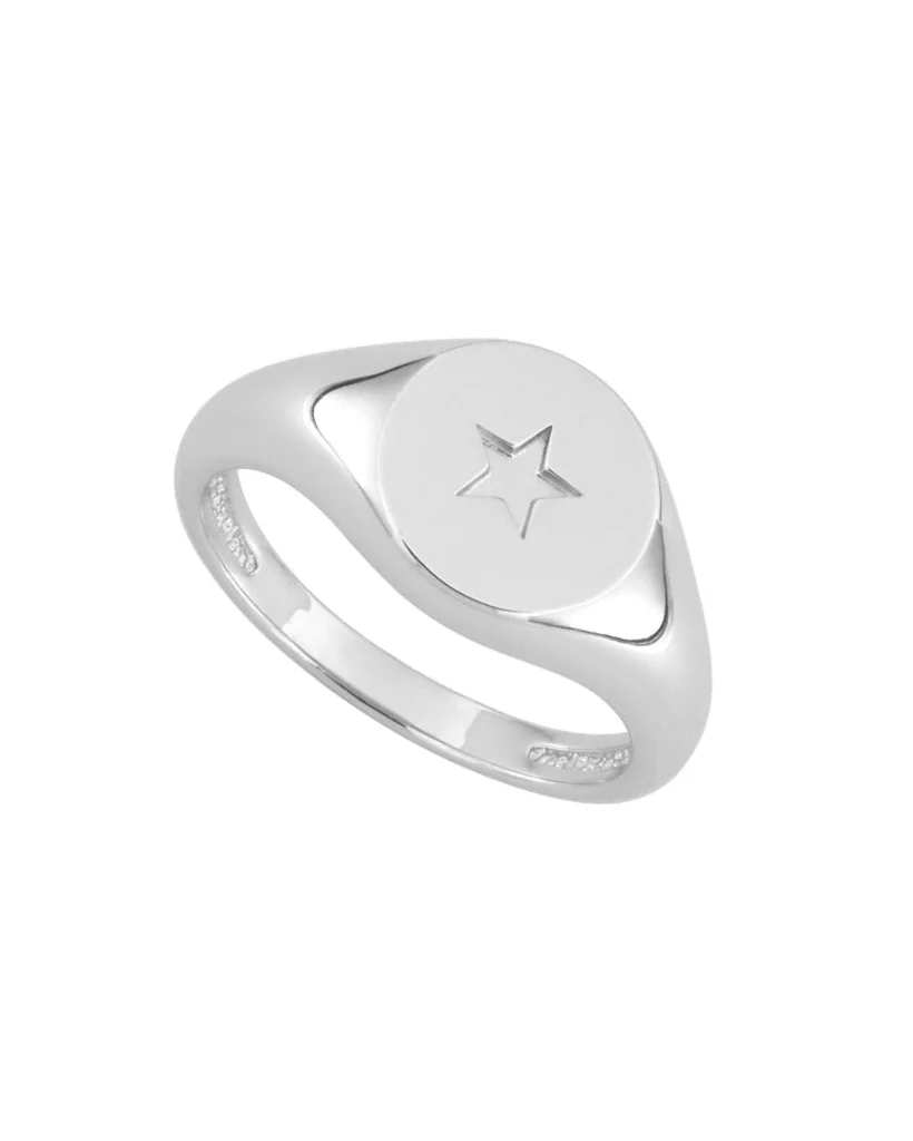 Sterling Silver Star Signet Ring | Zelda