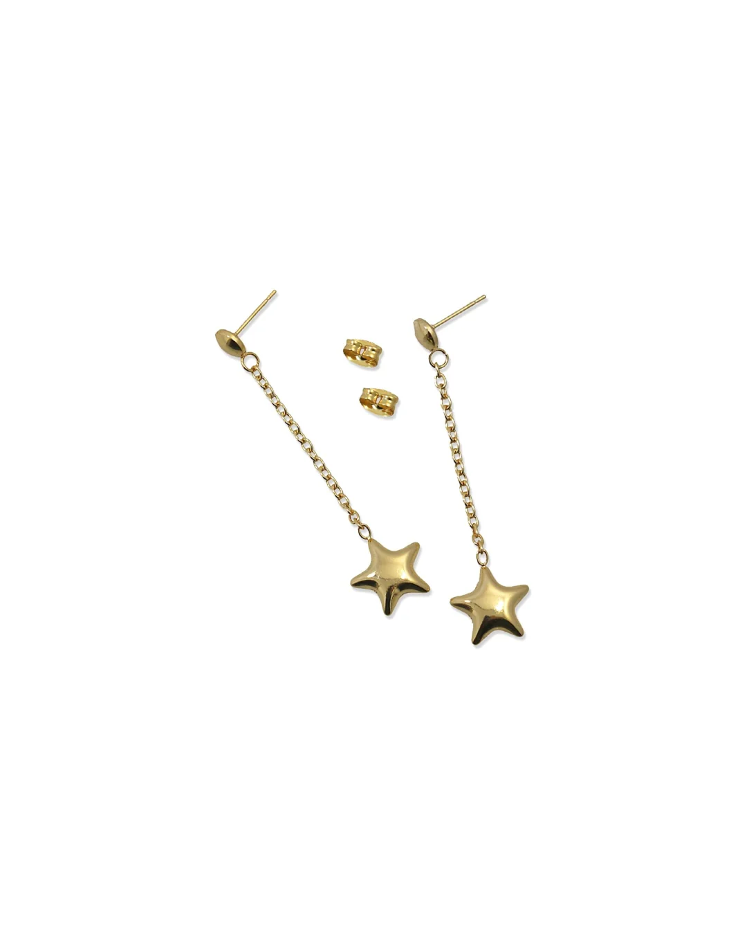 Steel Star Dangle Stud Earrings | Anartxy - Image 3