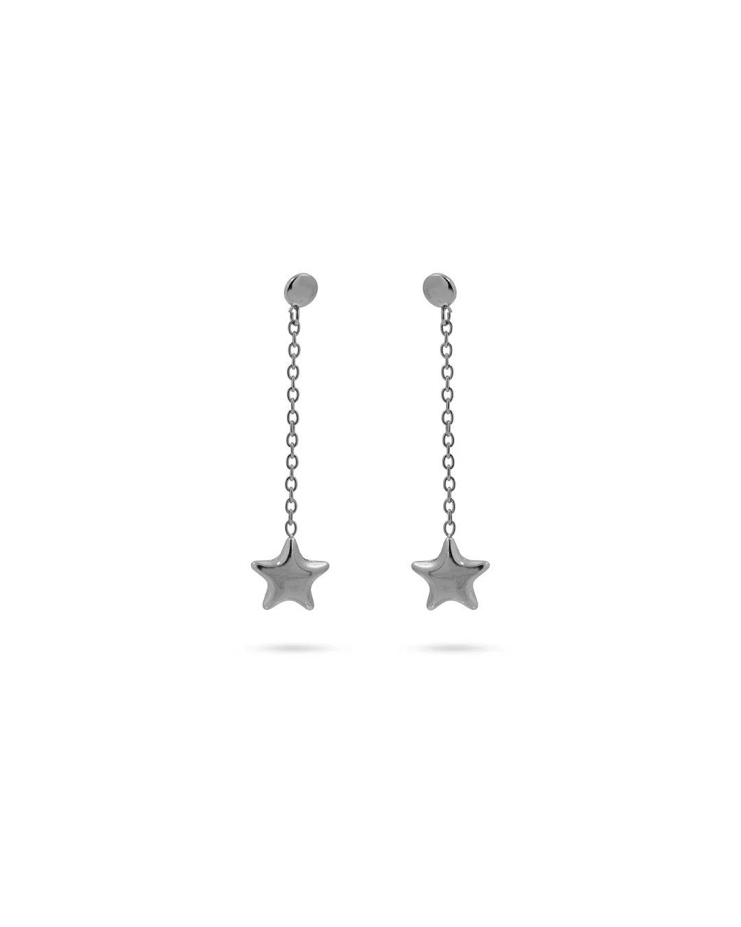 Steel Star Dangle Stud Earrings | Anartxy - Image 4