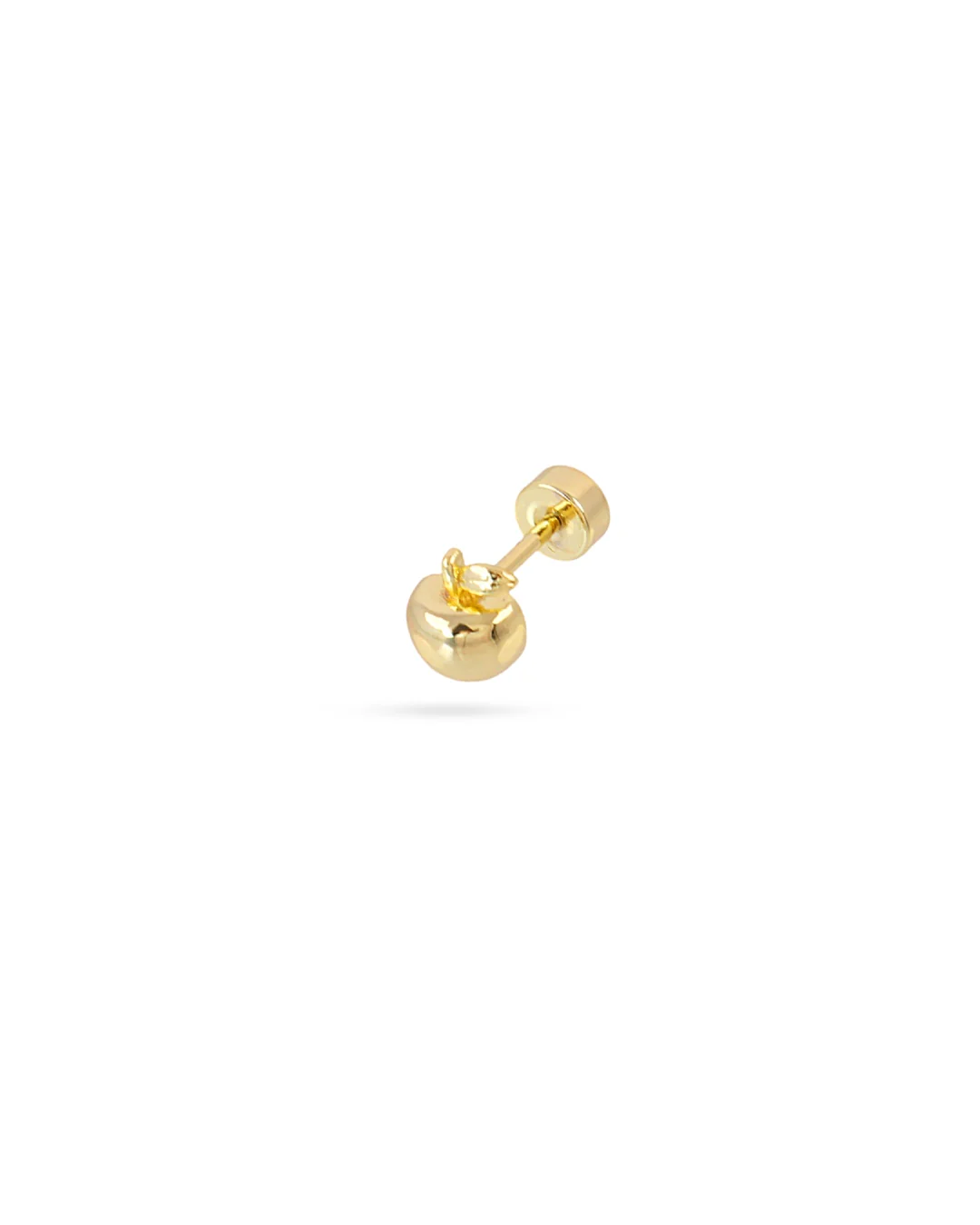 Steel Apple Flat Back Single Stud Earring | Anartxy - Image 3